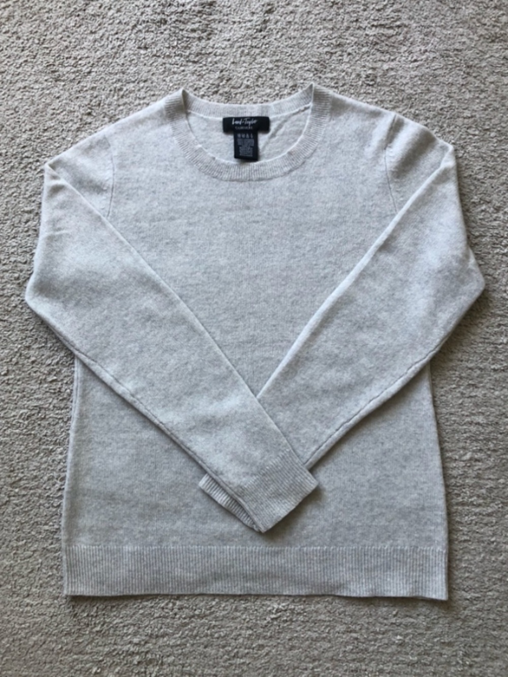 Lord & Taylor Crewneck Cashmere Sweater.